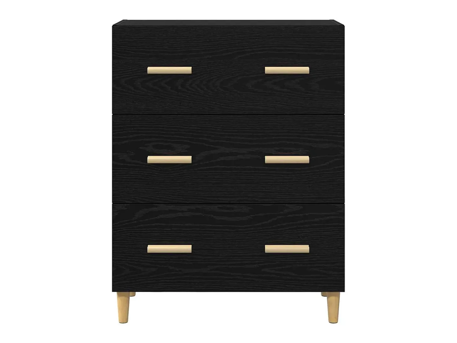 Aparador de roble negro 34 x 69,5 x 90 cm Madera de ingeniería