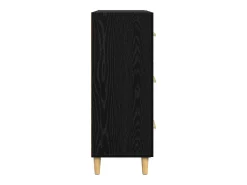 Aparador de roble negro 34 x 69,5 x 90 cm Madera de ingeniería