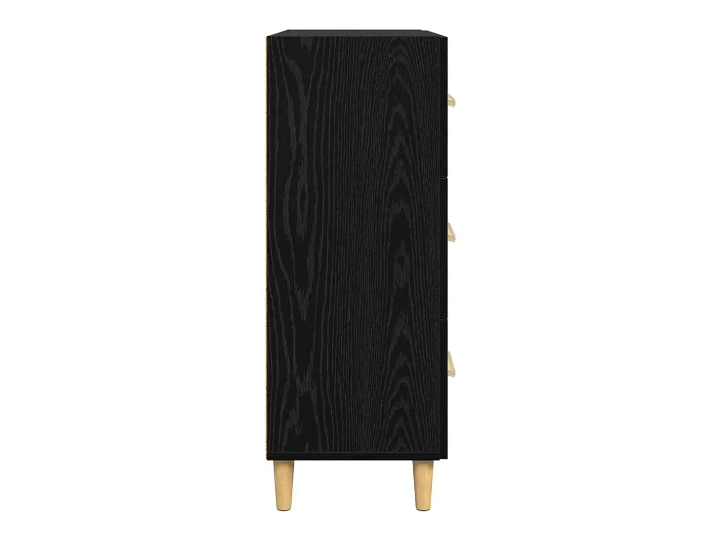 Aparador de roble negro 34 x 69,5 x 90 cm Madera de ingeniería