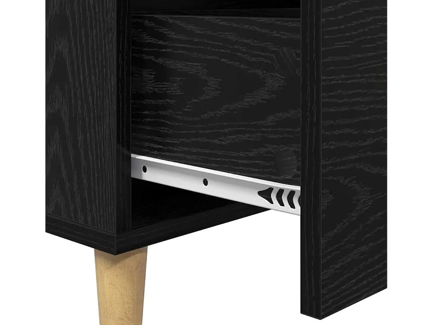 Aparador de roble negro 34 x 69,5 x 90 cm Madera de ingeniería