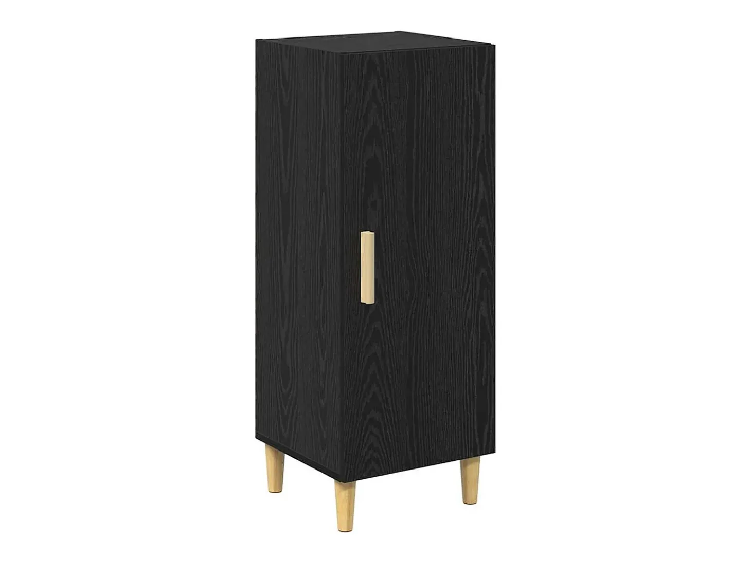 Aparador de roble negro 34,5 x 34 x 90 cm Madera de ingeniería
