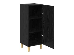 Aparador de roble negro 34,5 x 34 x 90 cm Madera de ingeniería