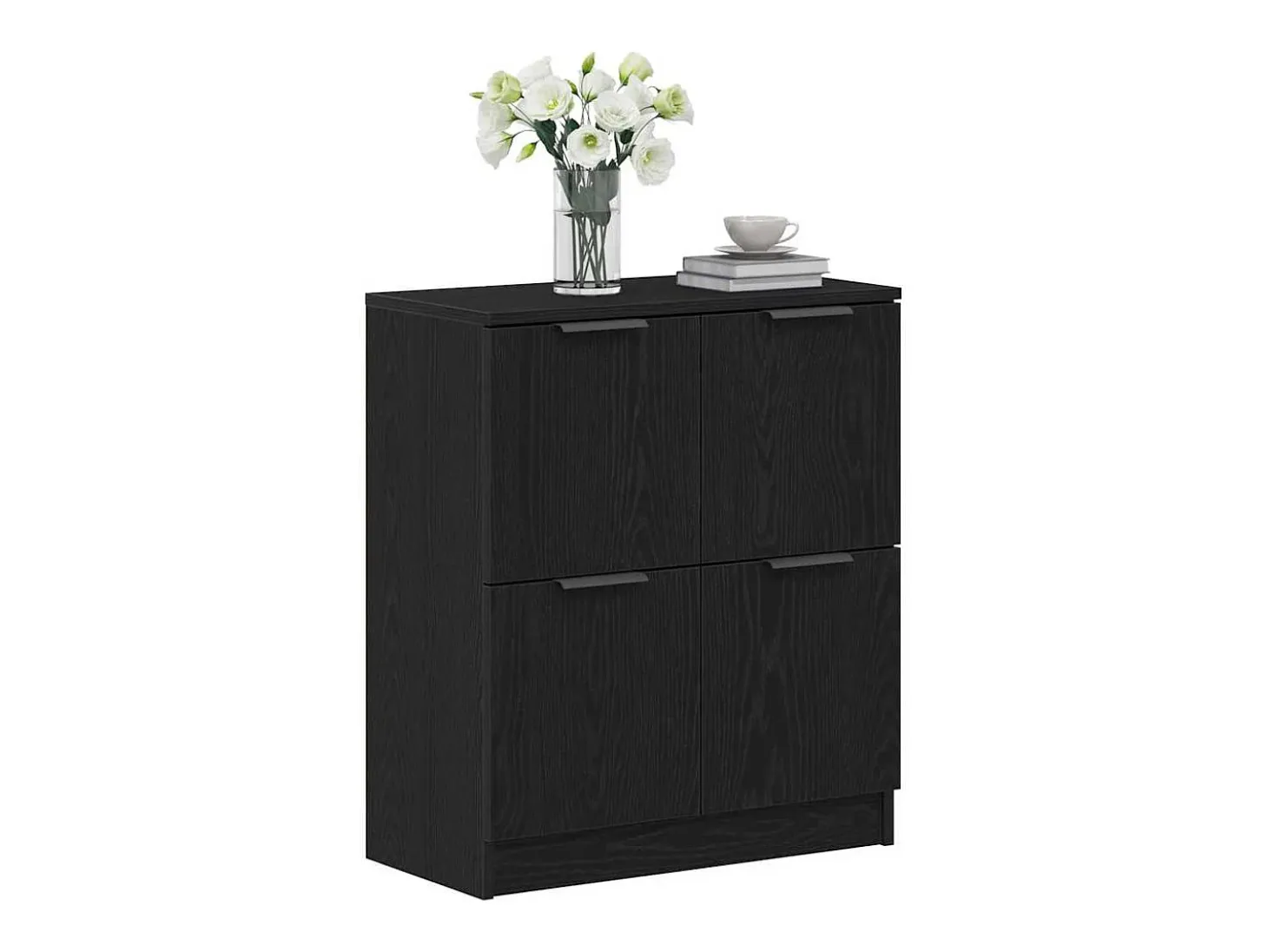 Aparador de roble negro - 60 x 30 x 70 cm - Fabricado en madera de ingeniería