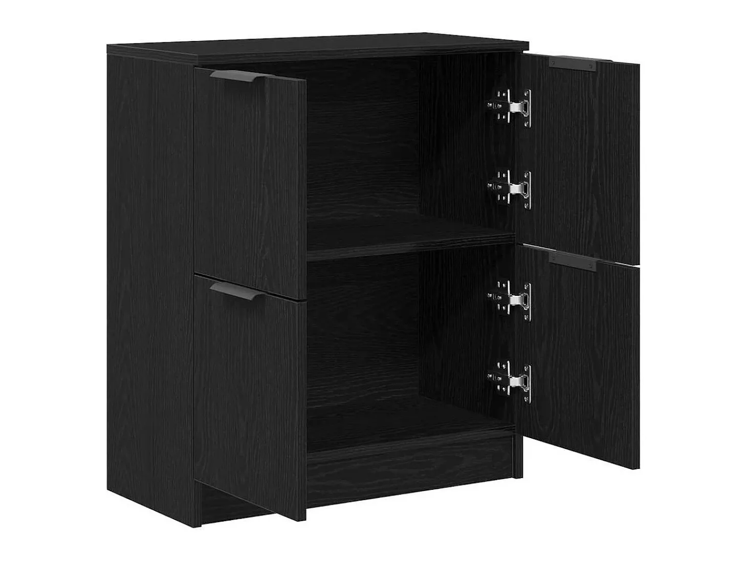 Aparador de roble negro - 60 x 30 x 70 cm - Fabricado en madera de ingeniería