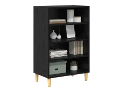 Aparador de roble negro 57 x 35 x 90 cm Madera de ingeniería