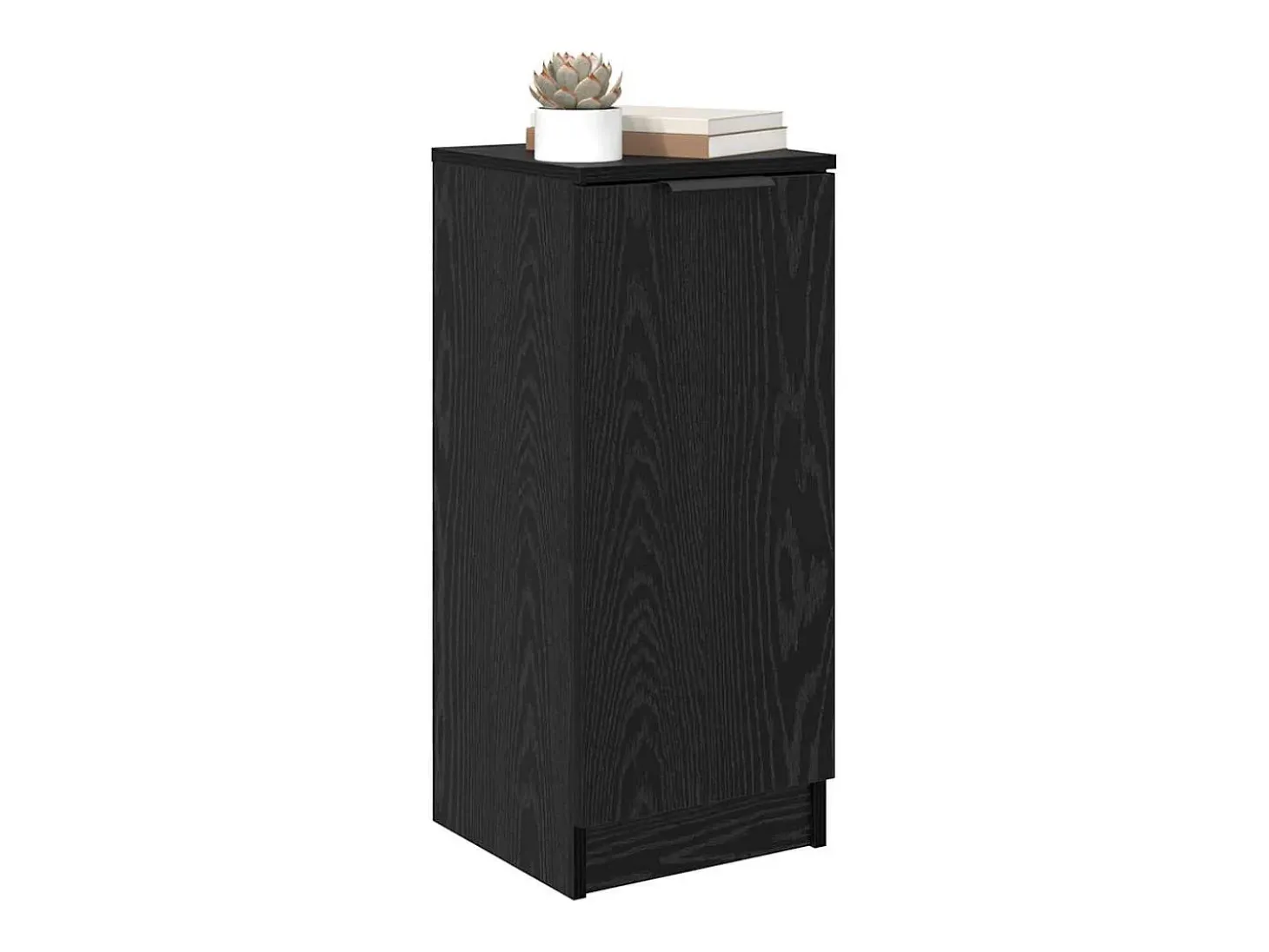 Aparador de roble negro 30 x 30 x 70 cm Madera de ingeniería