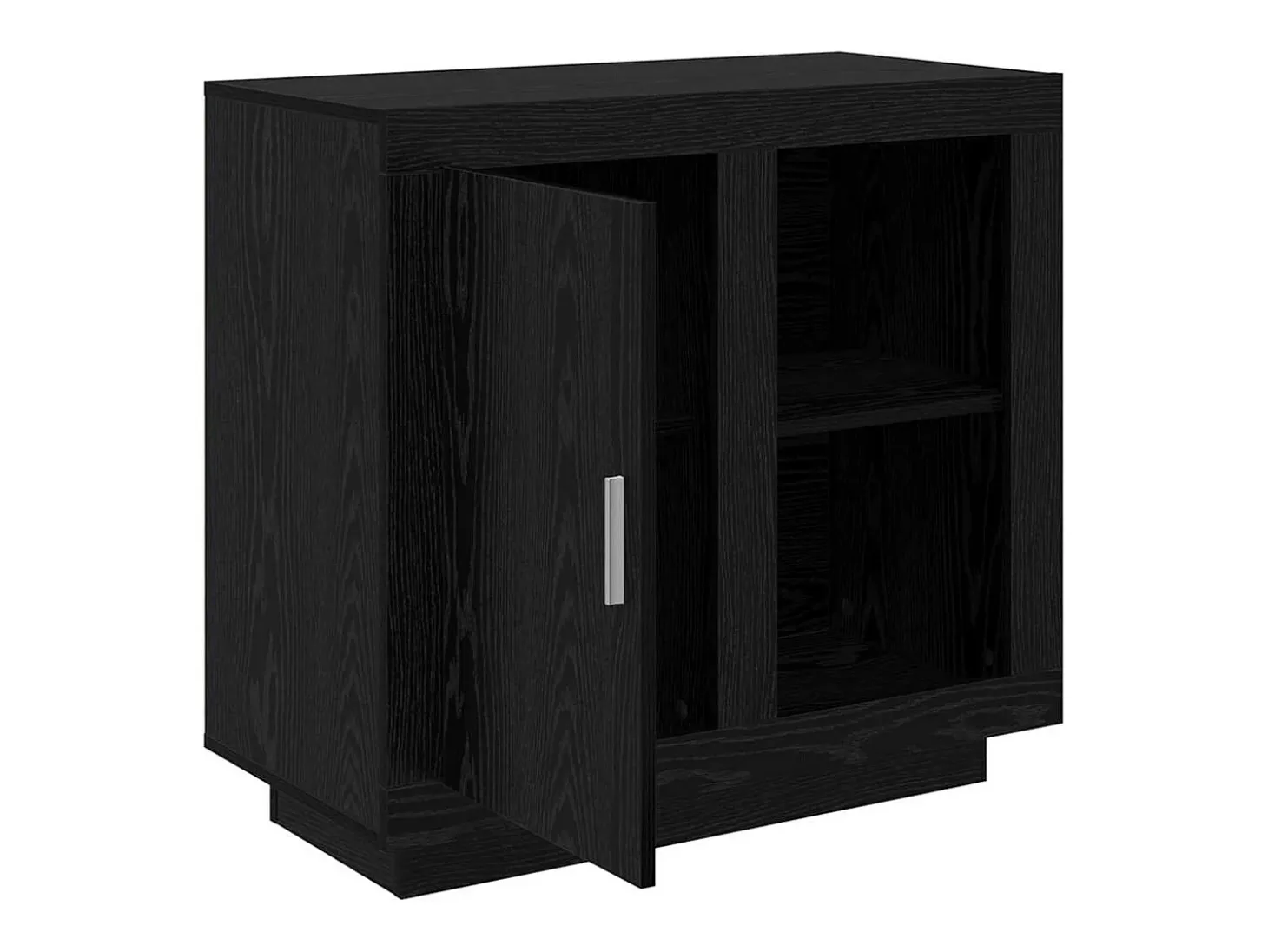 Aparador de roble negro 40 x 80 x 75 cm Madera de ingeniería