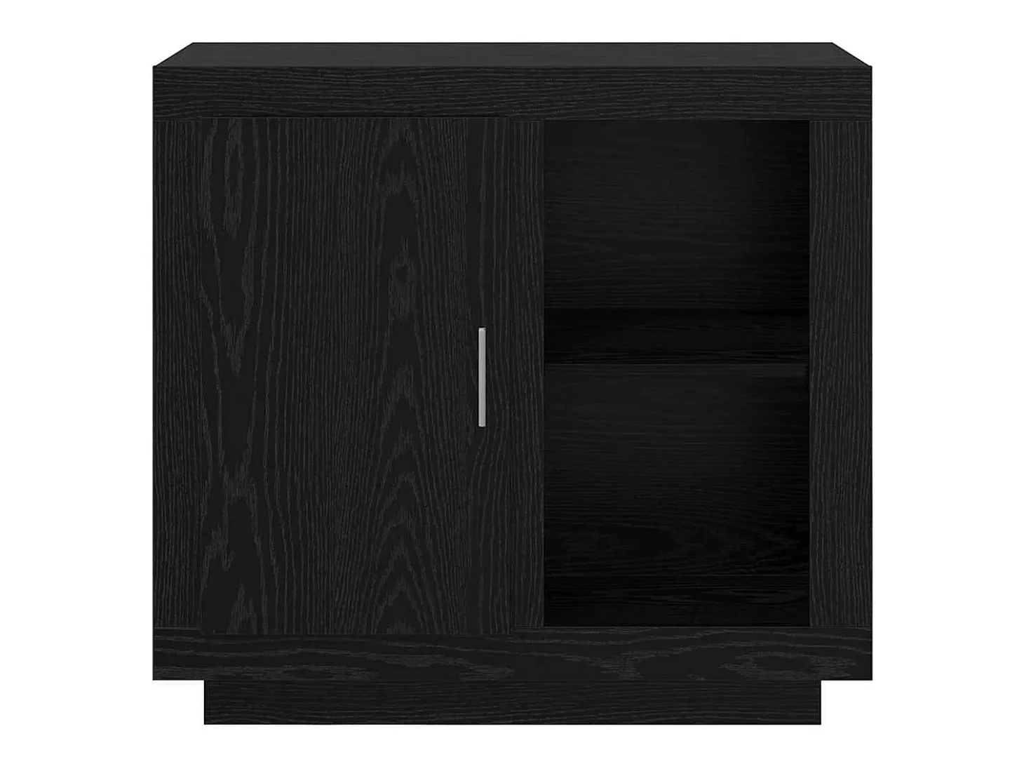 Aparador de roble negro 40 x 80 x 75 cm Madera de ingeniería