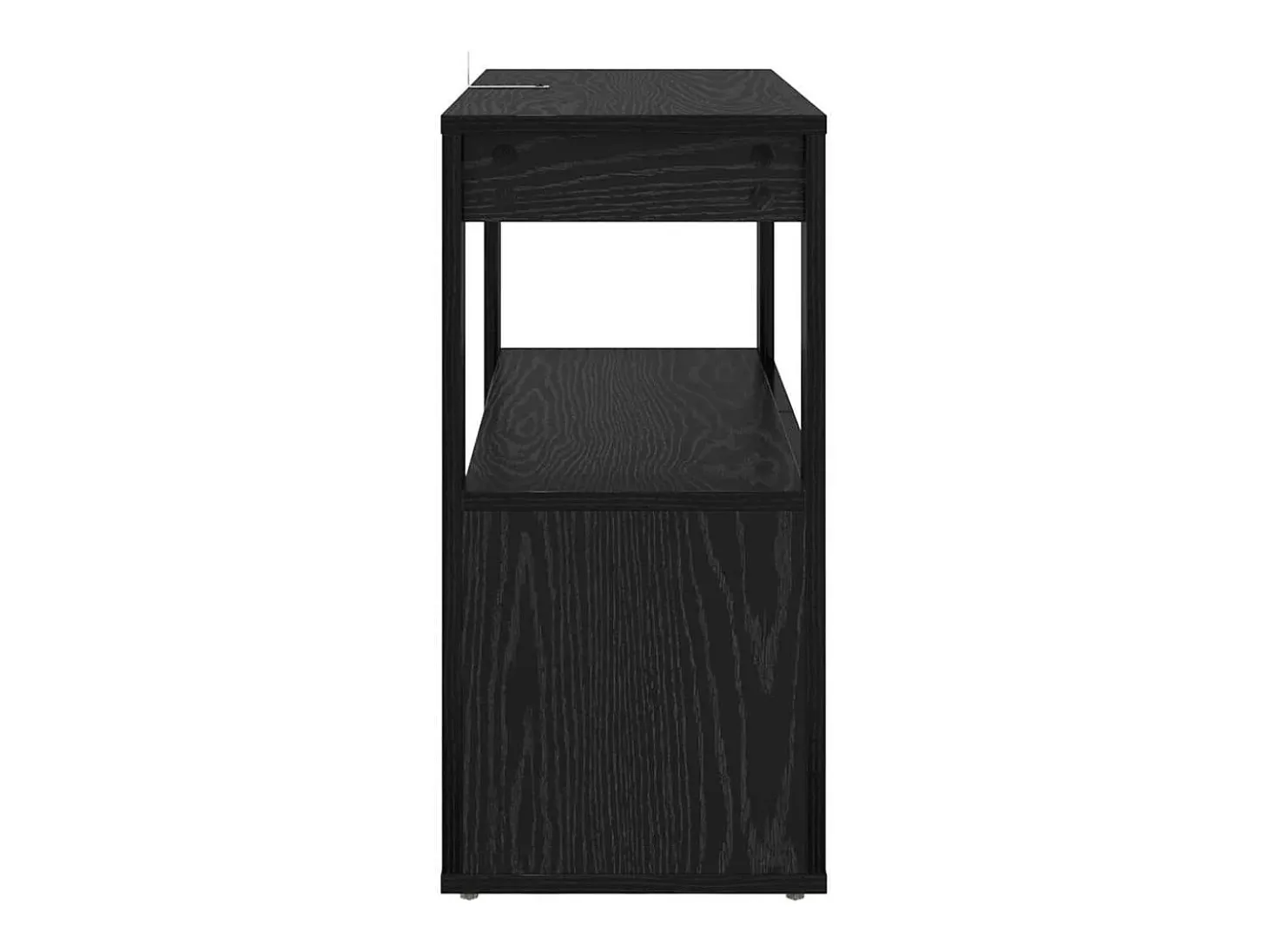Aparador de roble negro 80 x 30 x 60 cm Madera de ingeniería