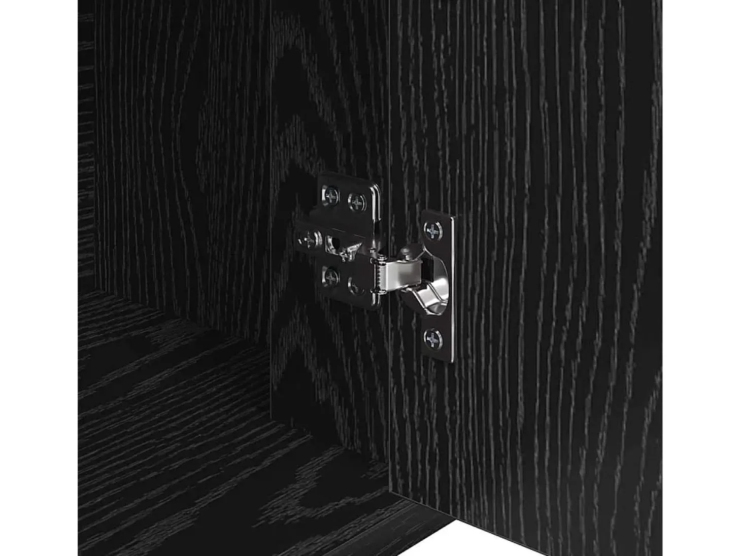 Aparador de roble negro 80 x 30 x 60 cm Madera de ingeniería