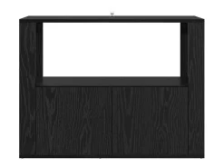 Aparador de roble negro 80 x 30 x 60 cm Madera de ingeniería