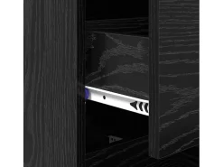 Aparador de roble negro 34,5 x 34 x 90 cm Madera de ingeniería