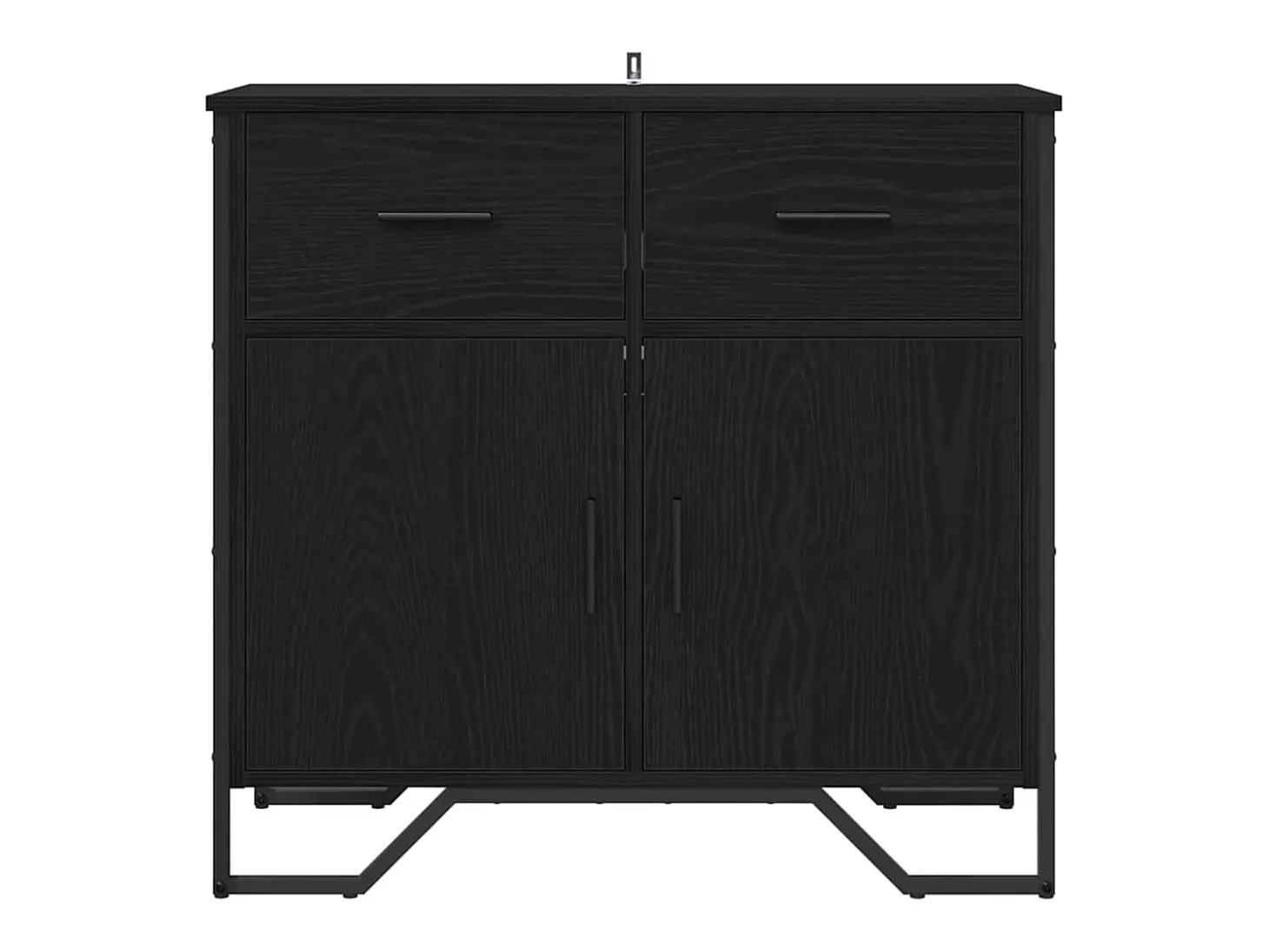 Aparador de roble negro 79,5 x 35,5 x 74,5 cm Madera de ingeniería