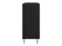 Aparador de roble negro 90 x 34 x 80 cm Madera de ingeniería