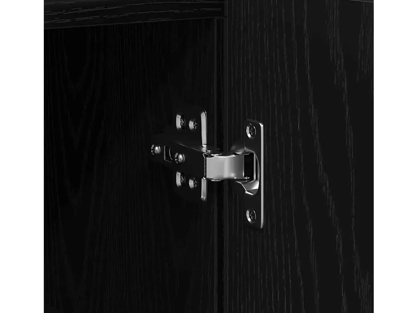 Aparador de roble negro aglomerado 116 x 30 x 75 cm Aparador moderno