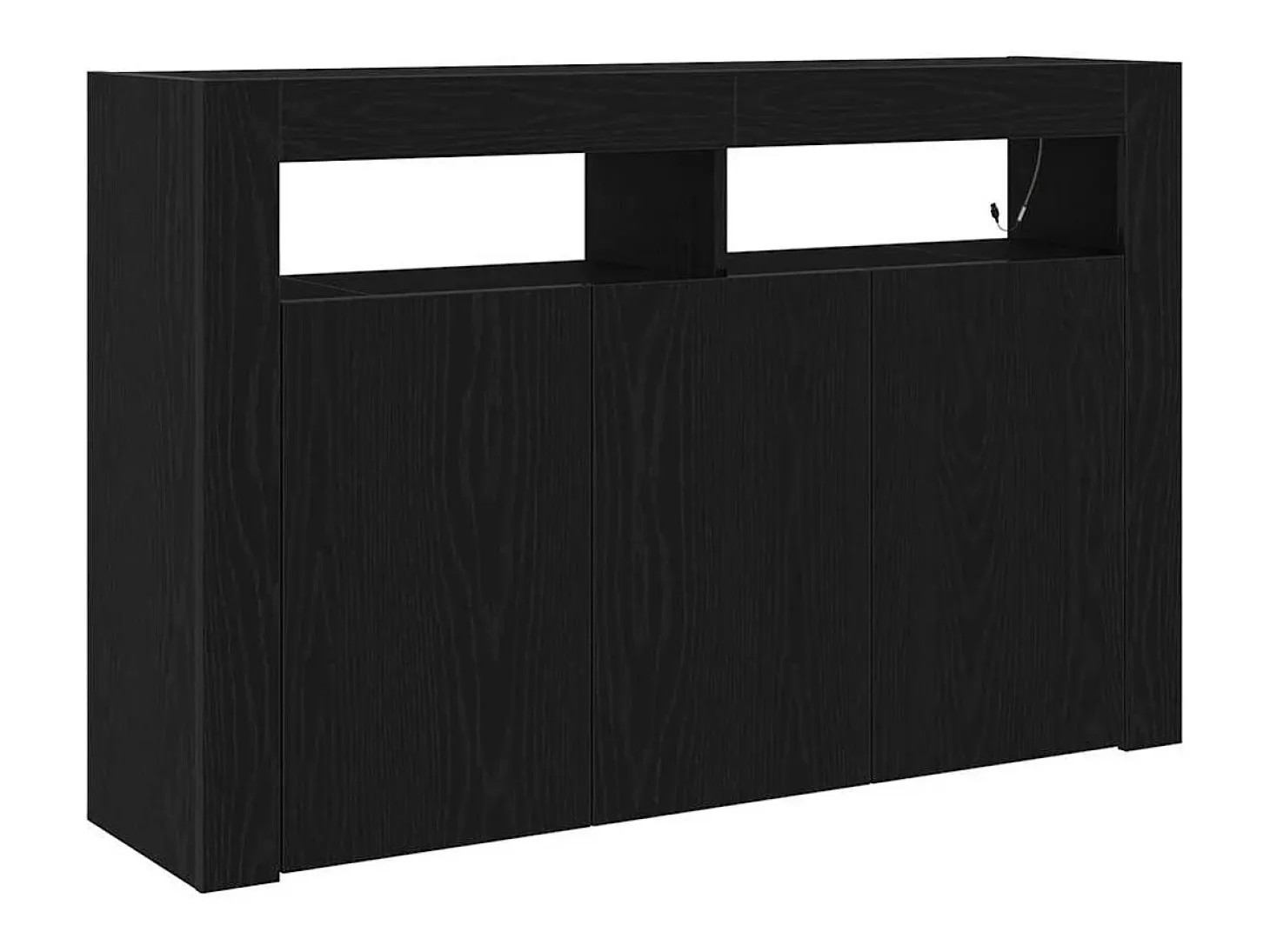 Aparador de roble negro aglomerado 116 x 30 x 75 cm Aparador moderno