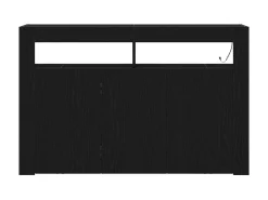 Aparador de roble negro aglomerado 116 x 30 x 75 cm Aparador moderno