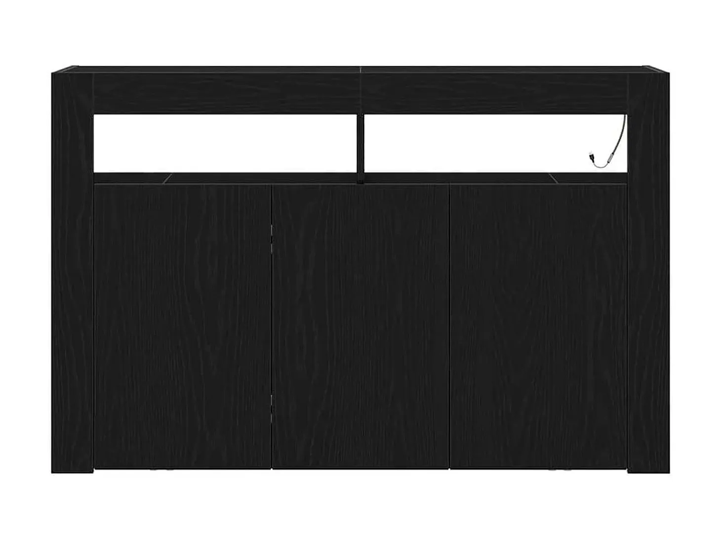 Aparador de roble negro aglomerado 116 x 30 x 75 cm Aparador moderno