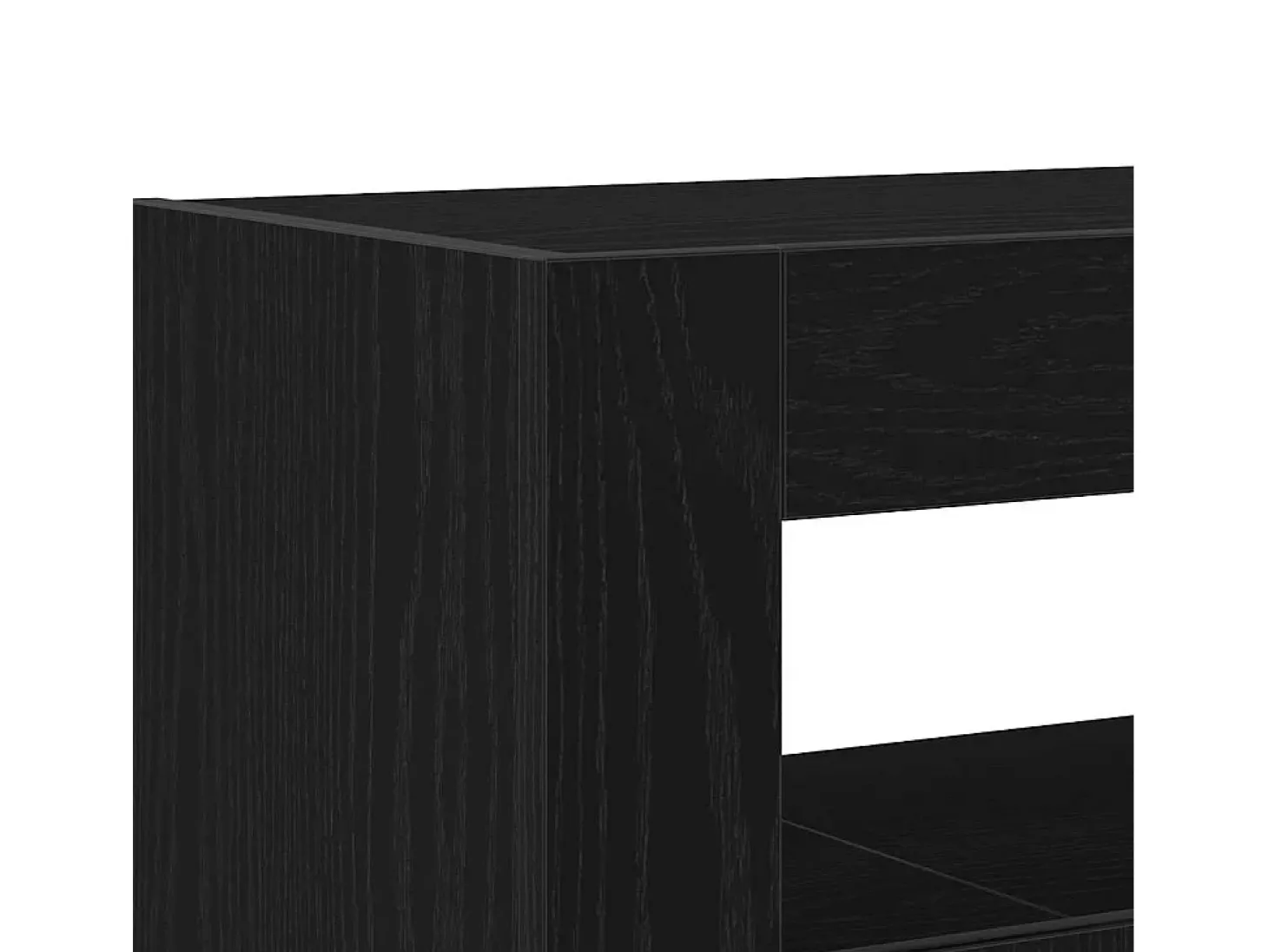 Aparador de roble negro aglomerado 116 x 30 x 75 cm Aparador moderno