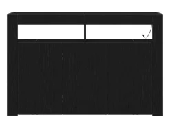 Aparador de roble negro aglomerado 116 x 30 x 75 cm Aparador moderno