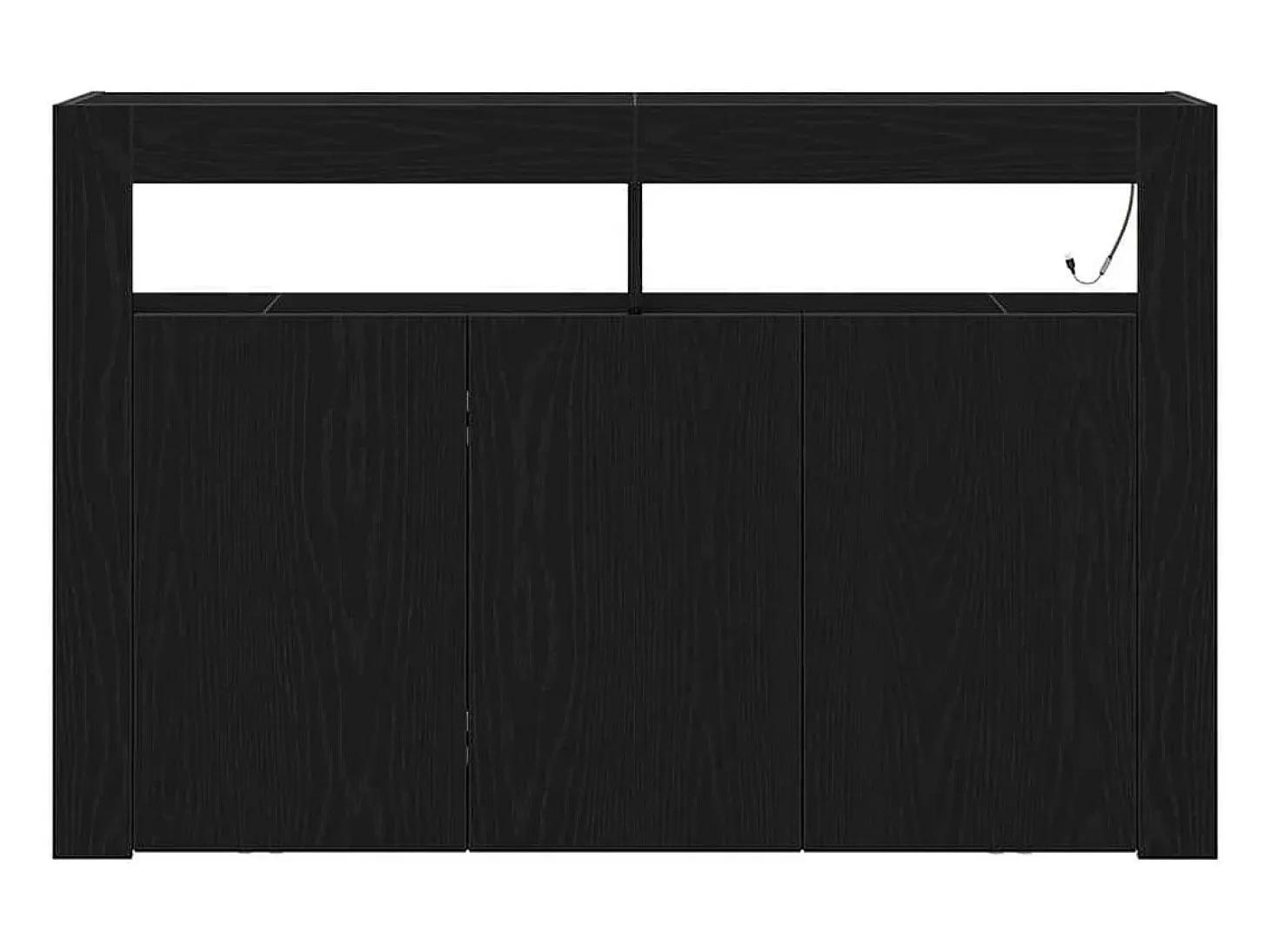 Aparador de roble negro aglomerado 116 x 30 x 75 cm Aparador moderno