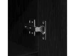 Aparador de roble negro 30x30x70 cm Madera de ingeniería