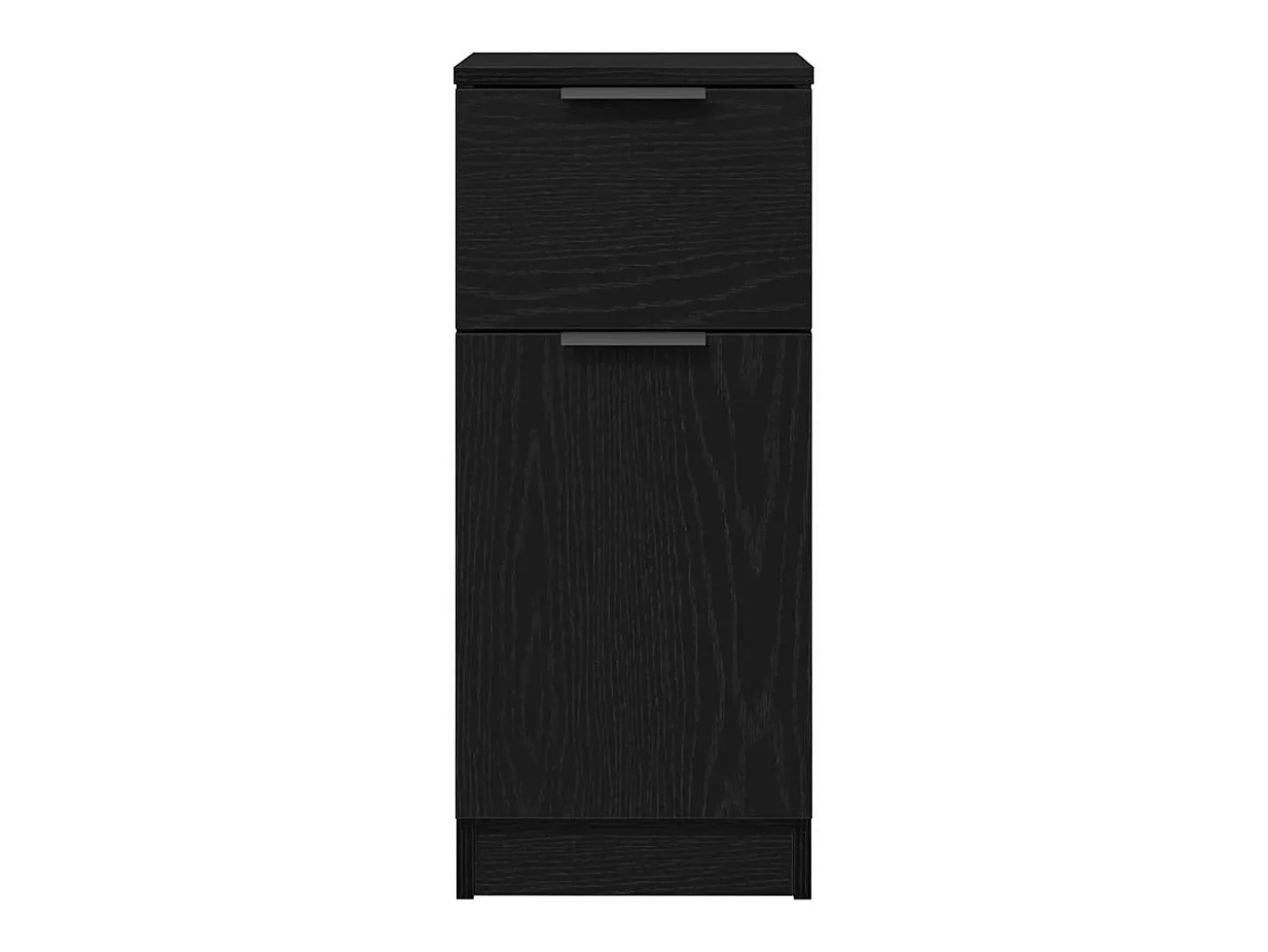 Aparador de roble negro 30x30x70 cm Madera de ingeniería