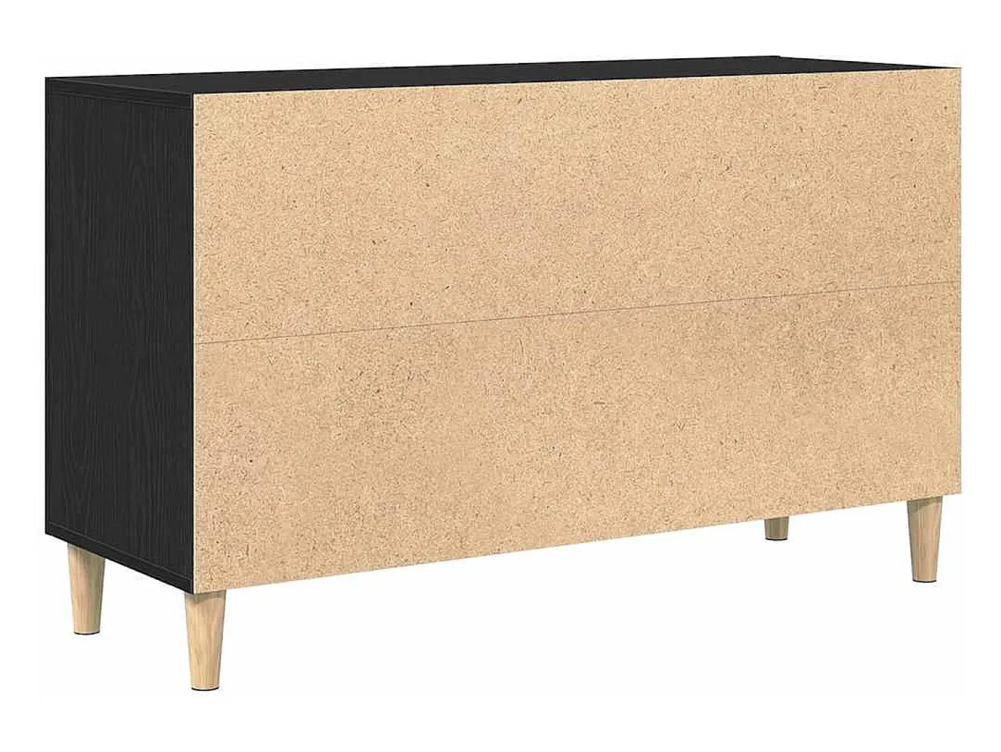 Aparador de roble negro 100x36x60 cm madera de ingeniería