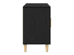 Aparador de roble negro 100x36x60 cm madera de ingeniería