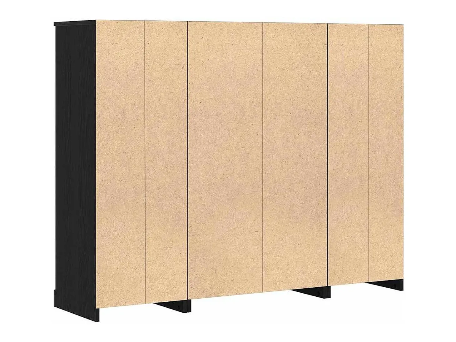 Aparador de roble negro 132x35,5x103,5 cm en madera de ingeniería