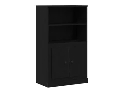 Aparador de roble negro 132x35,5x103,5 cm en madera de ingeniería