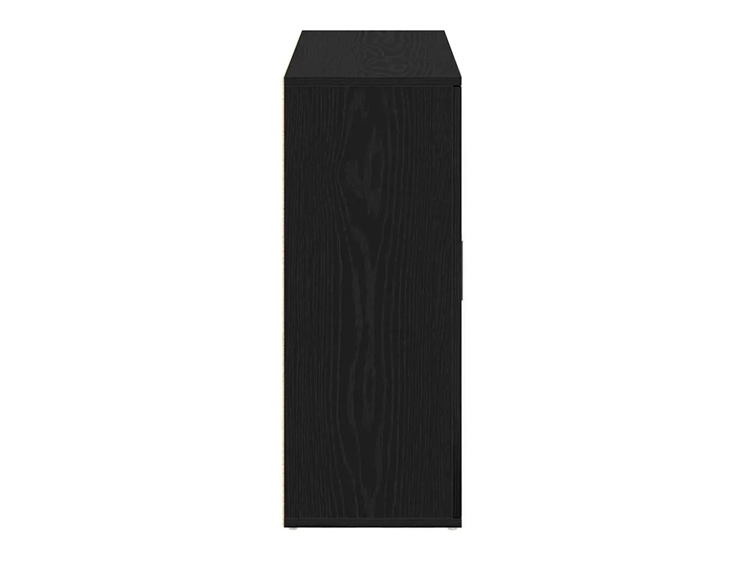 Aparador de roble negro 91x29,5x75 cm madera de ingeniería