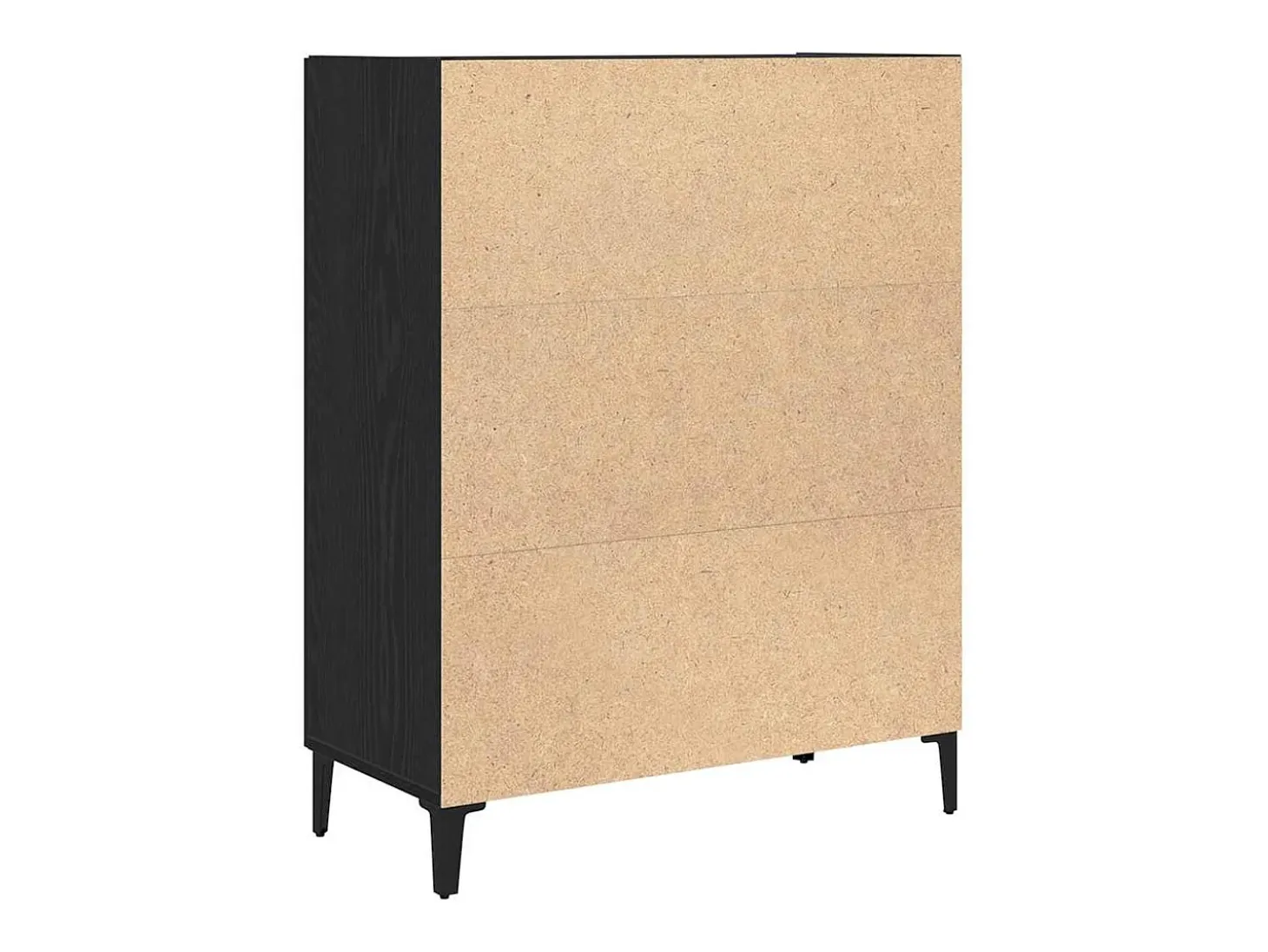 Aparador de roble negro 69,5x34x90 cm madera de ingeniería