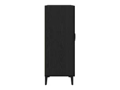 Aparador de roble negro 69,5x34x90 cm madera de ingeniería