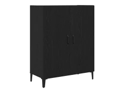 Aparador de roble negro 69,5x34x90 cm madera de ingeniería