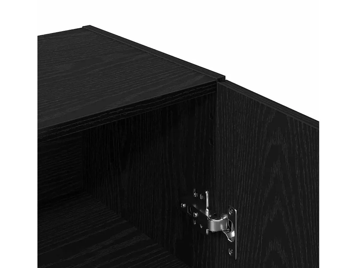 Aparador de roble negro 69,5x34x90 cm madera de ingeniería