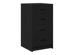Aparador de roble negro 40x41x75 cm Madera de ingeniería