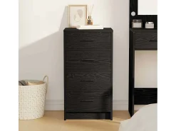 Aparador de roble negro 40x41x75 cm Madera de ingeniería