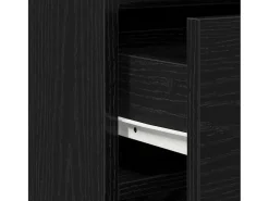 Aparador de roble negro 40x41x75 cm Madera de ingeniería