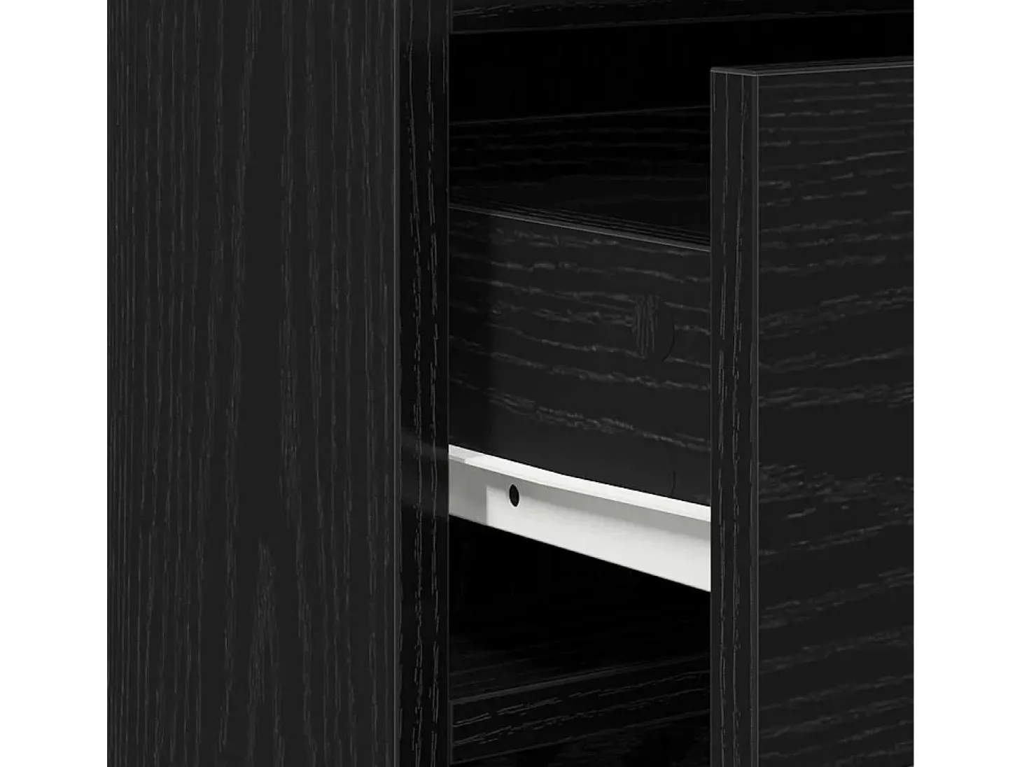 Aparador de roble negro 40x41x75 cm Madera de ingeniería