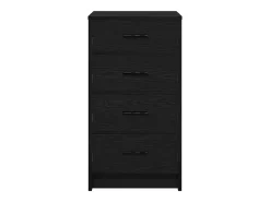 Aparador de roble negro 40x41x75 cm Madera de ingeniería