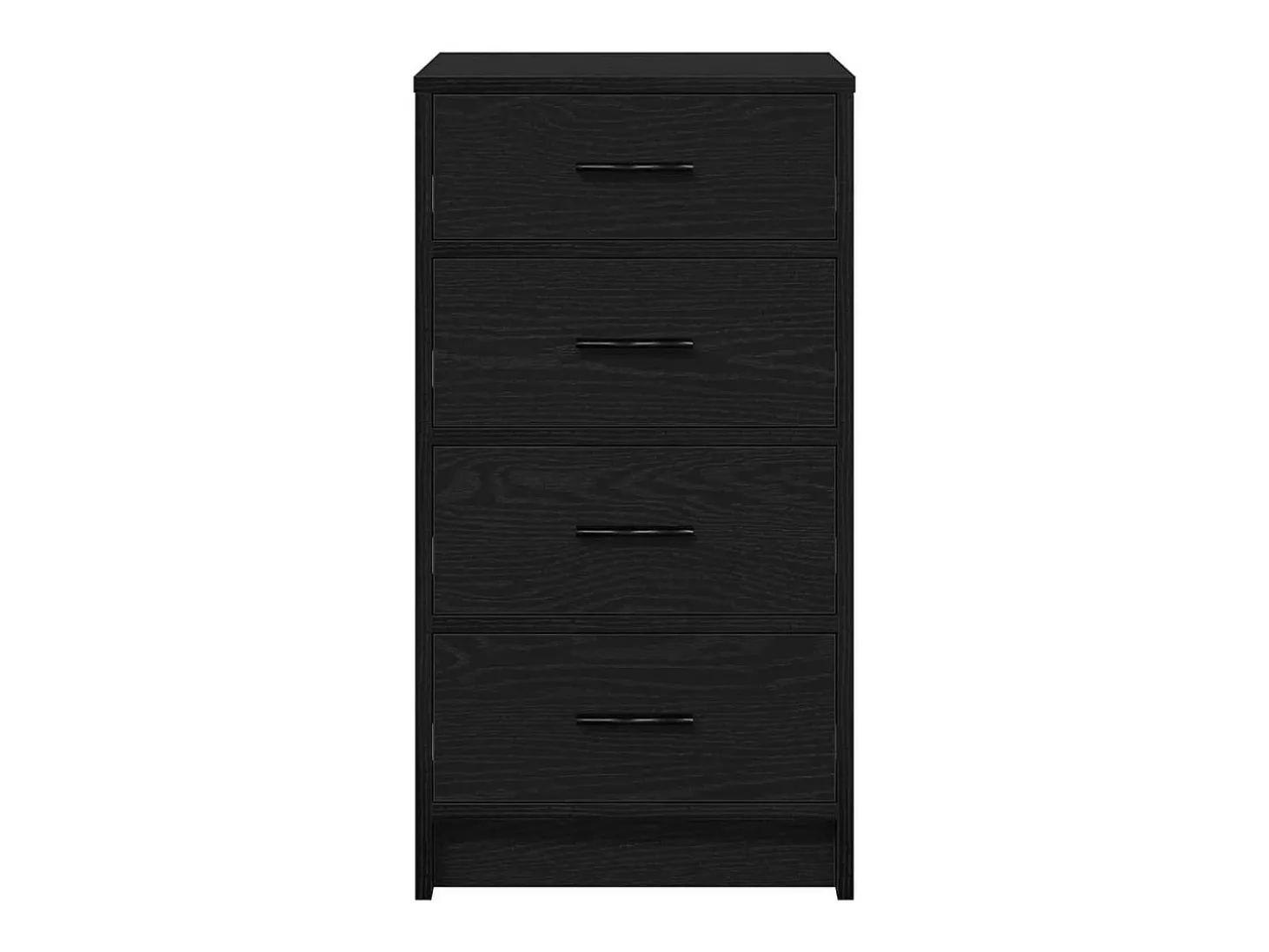 Aparador de roble negro 40x41x75 cm Madera de ingeniería