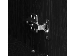 Aparador de roble negro 101,5x35x70 cm Madera de ingeniería
