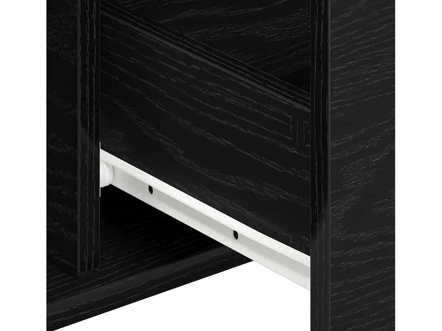 Aparador de roble negro 101,5x35x70 cm Madera de ingeniería