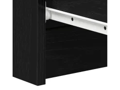 Aparador de roble negro 60x35x98,5 cm madera de ingeniería