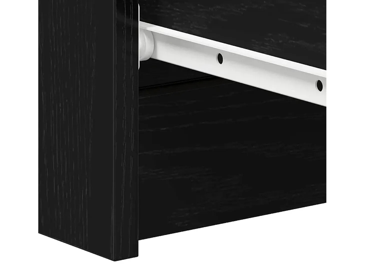 Aparador de roble negro 60x35x98,5 cm madera de ingeniería