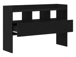 Aparador de roble negro 105x30x70 cm en madera de ingeniería