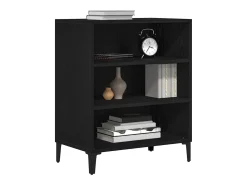 Aparador de roble negro 57x35x70 cm en madera reconstituida