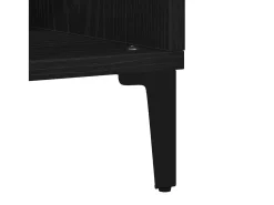 Aparador de roble negro 57x35x70 cm en madera reconstituida
