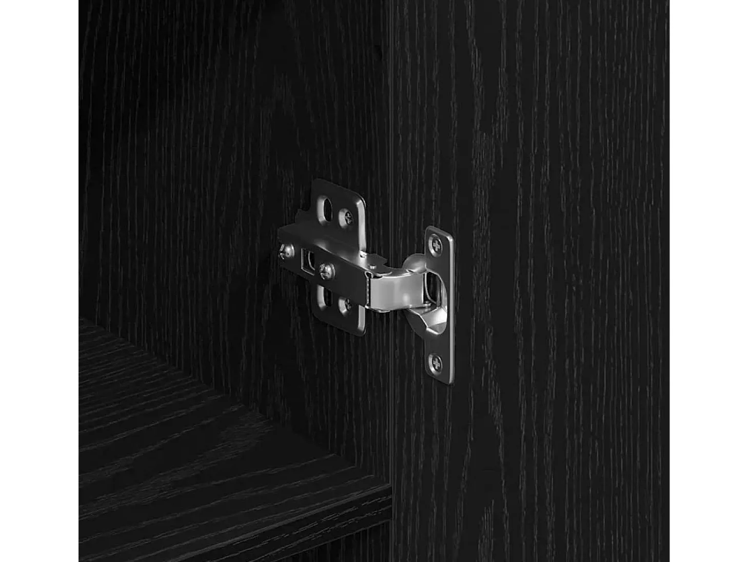 Aparador de roble negro 69,5x34x180 cm Madera de ingeniería